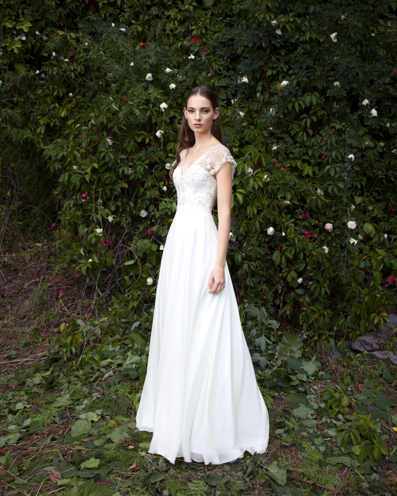Свадебное платье Клер а-силуэт (принцесса) белое, длинное, фото, коллекция 2016