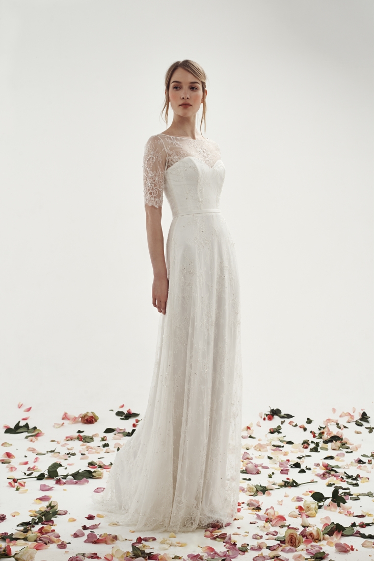 Свадебное платье Адель а-силуэт (принцесса) белое, фото, коллекция 2015