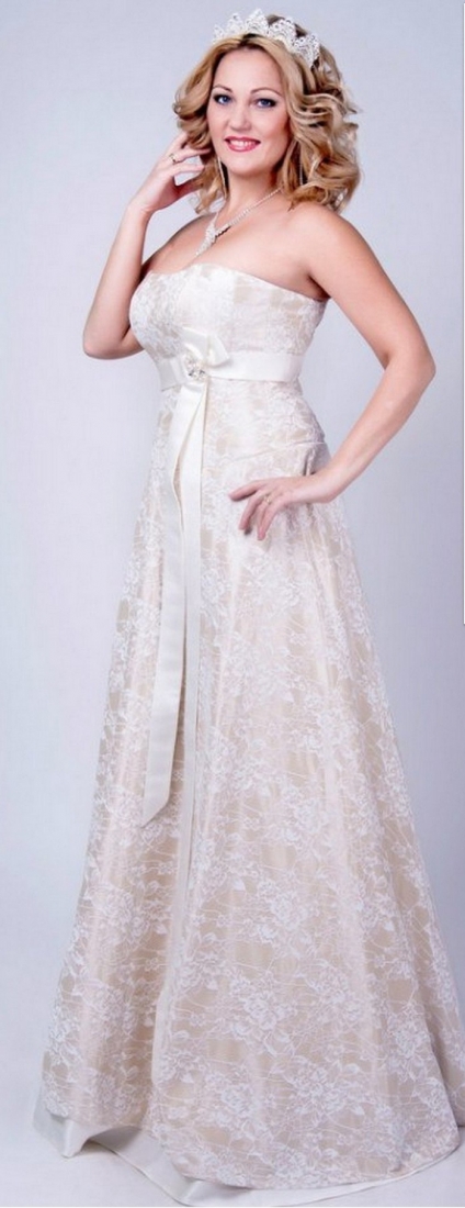 Свадебное платье  размер 48-50-52 а-силуэт (принцесса) шампань, из атласа, длинное, в пол, пышное, большого размера, фото, коллекция 2023