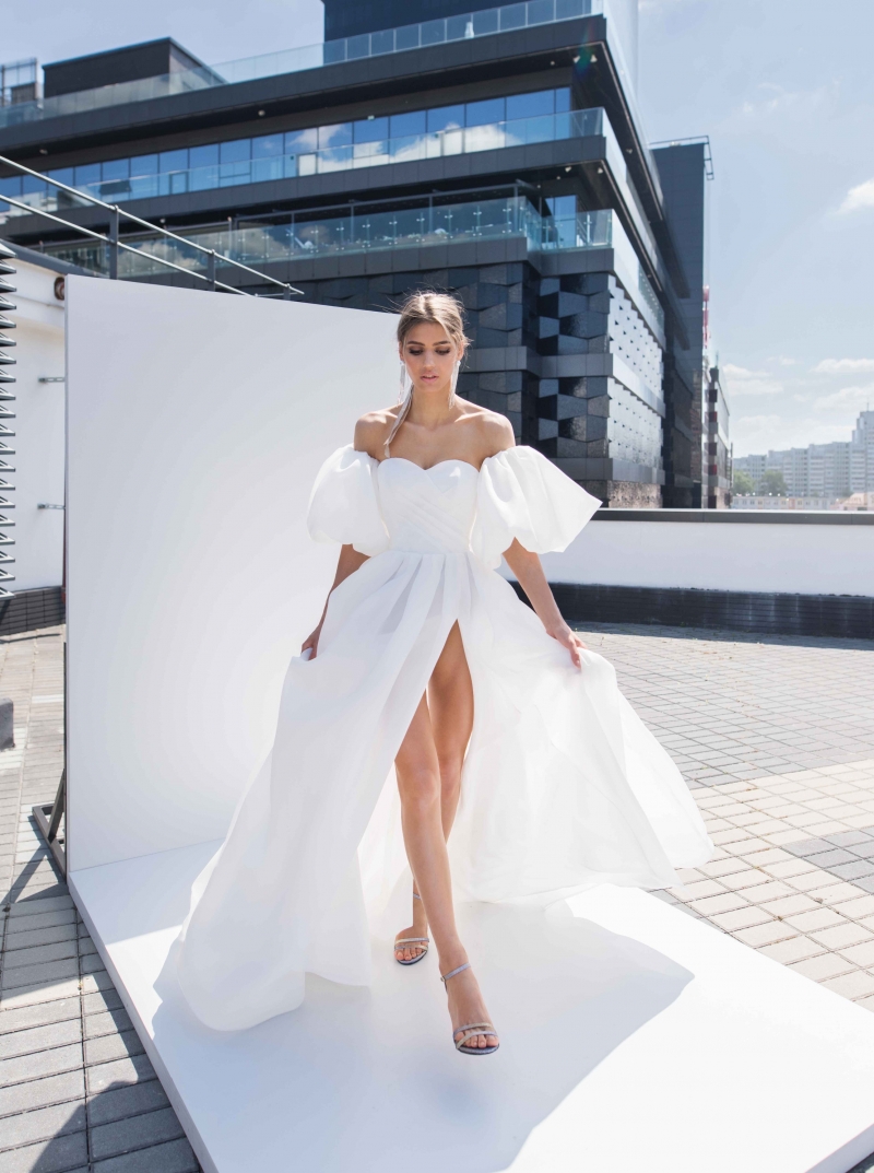Свадебное платье Tartufo а-силуэт (принцесса) айвори, длинное, в пол, пышное, фото, коллекция 2020
