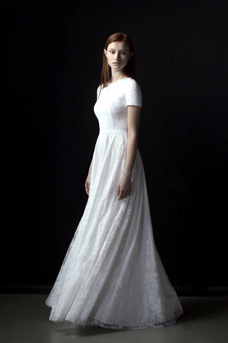 Свадебное платье Рубби а-силуэт (принцесса) белое, длинное, фото, коллекция 2017