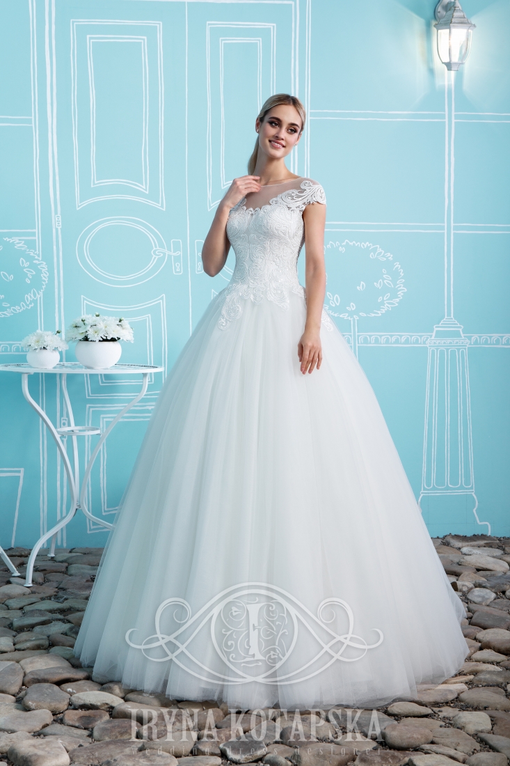 Свадебное платье Мария бальное (пышное) белое, закрытое, длинное, пышное, фото, коллекция 2018