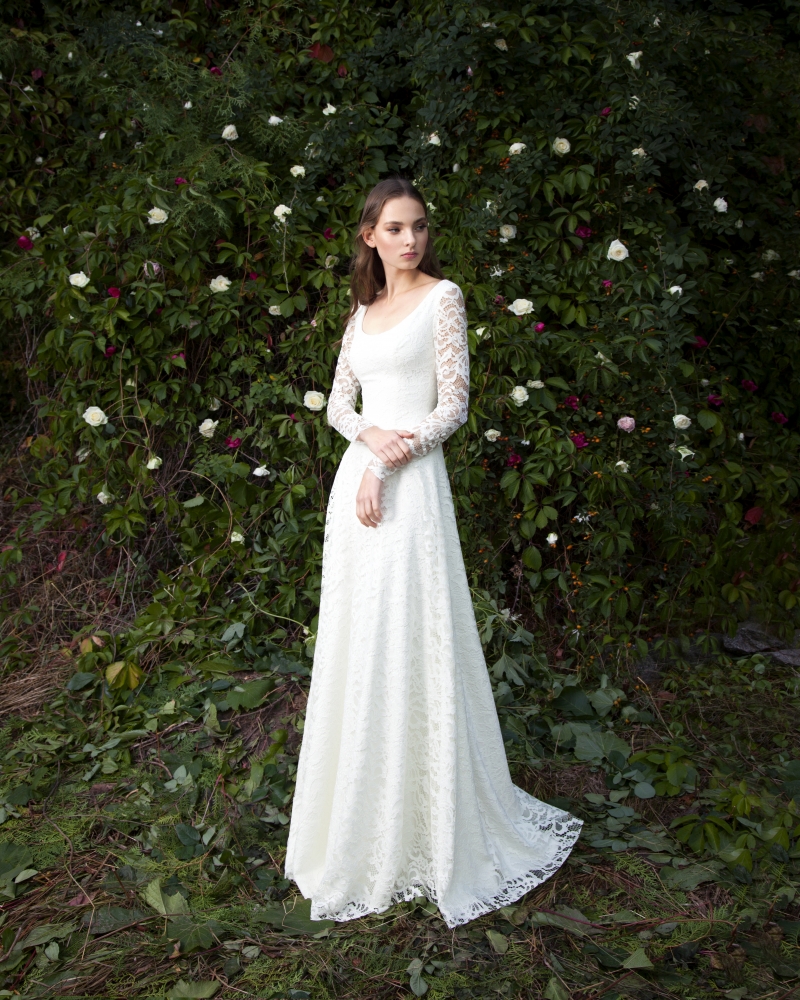 Свадебное платье Диана а-силуэт (принцесса) белое, длинное, фото, коллекция 2016