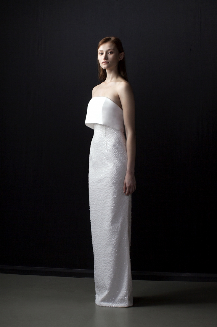 Свадебное платье Норин прямое белое, длинное, фото, коллекция 2017
