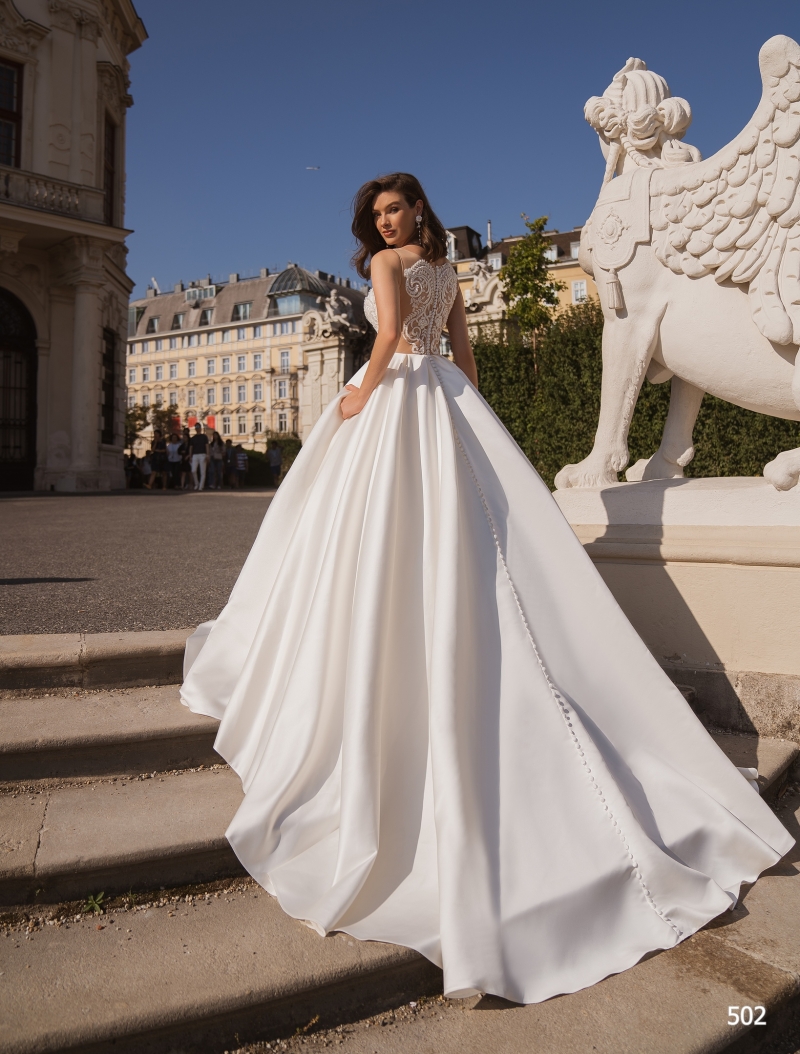 Свадебное платье 502 бальное (пышное) белое, длинное, фото, коллекция 2020