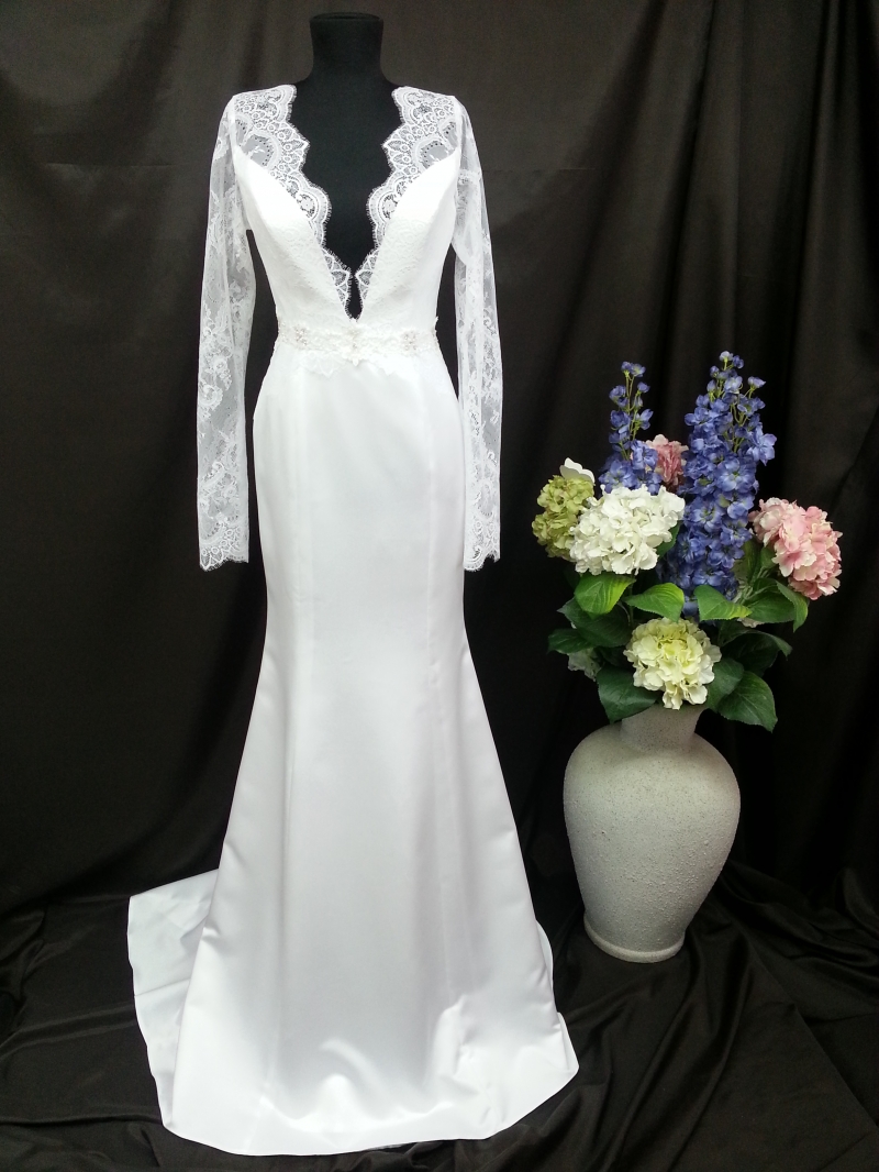 кружевное свадебное платье годе (русалка) белое, фото, коллекция 2014