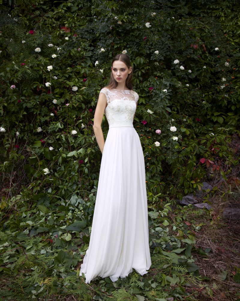 Свадебное платье Шэрон а-силуэт (принцесса) белое, длинное, фото, коллекция 2016