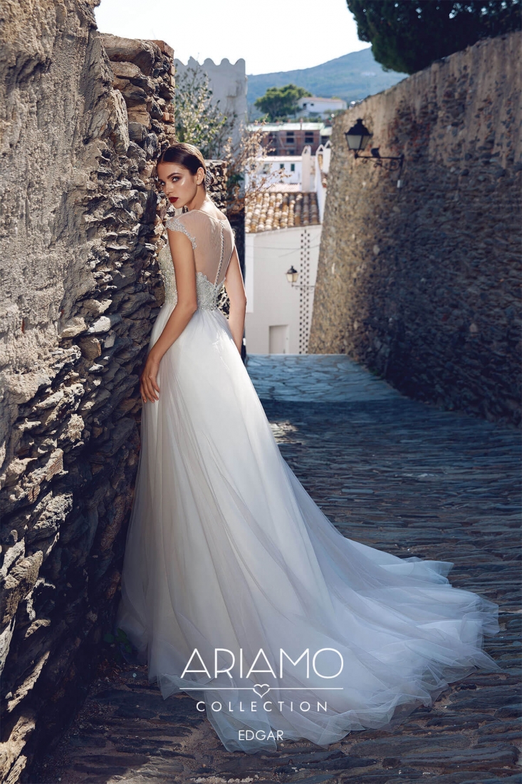 Свадебное платье Edgar а-силуэт (принцесса) белое, длинное, фото, коллекция 2018