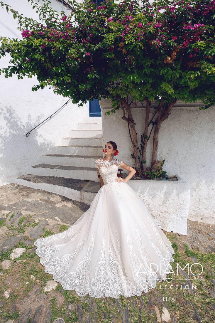 Свадебное платье Elfa бальное (пышное) белое, длинное, пышное, фото, коллекция 2018