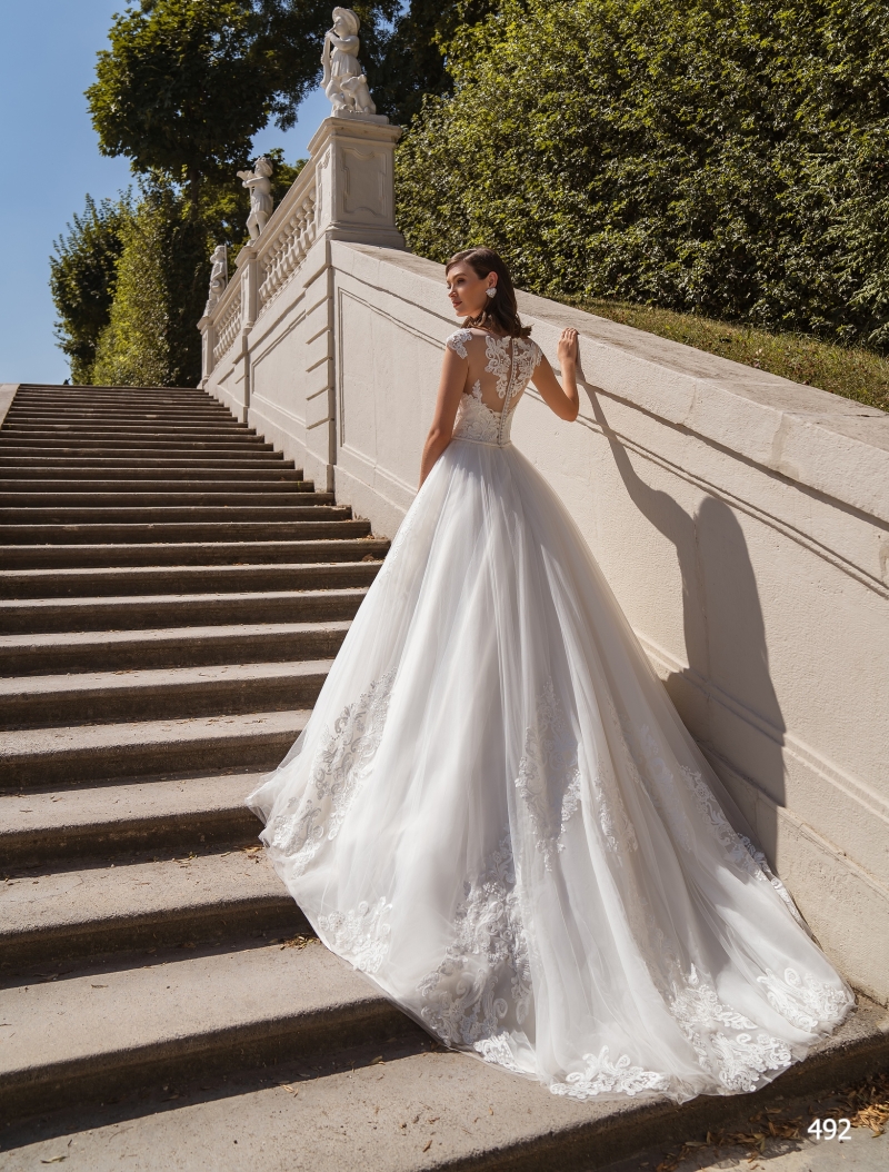 Свадебное платье 492 бальное (пышное) белое, длинное, фото, коллекция 2020