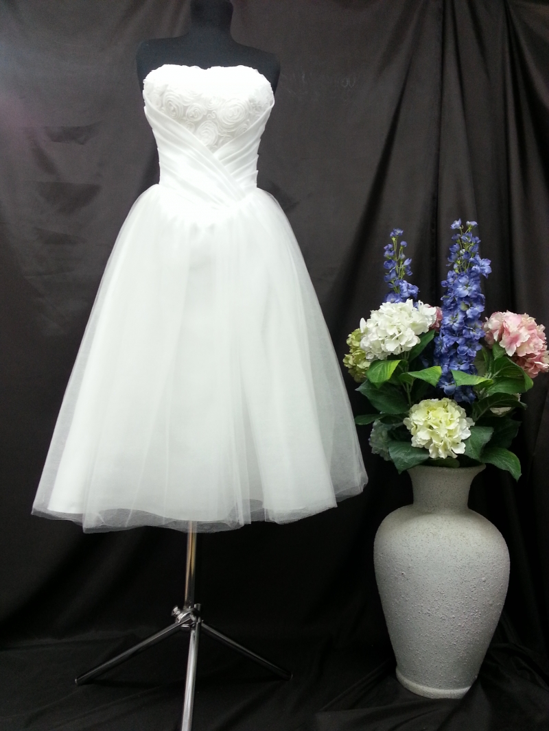 короткое свадебное платье а-силуэт (принцесса) айвори, короткое, фото, коллекция 2014