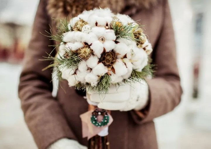 Зимний букет невесты. Фото 12