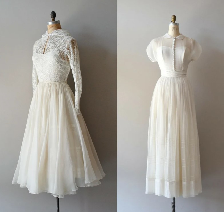 Свадебные платья в стиле 70-х годов. Фото 14
