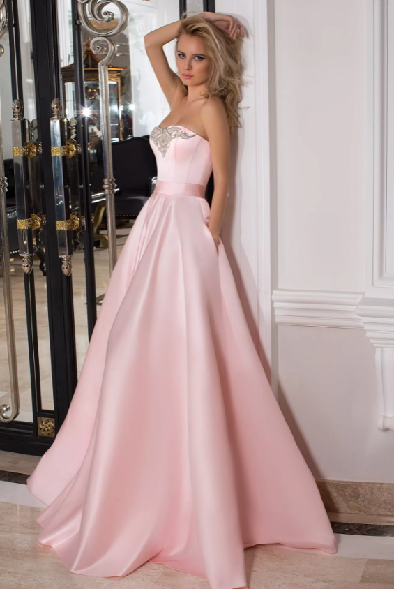 Свадебные платья розового цвета 2023. Фото 11