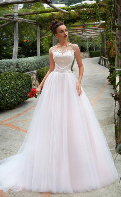Свадебные платья розового цвета 2023. Фото 16