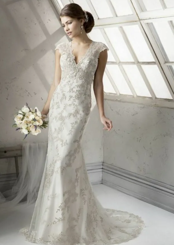 Серебряное свадебное платье 2023. Фото 14