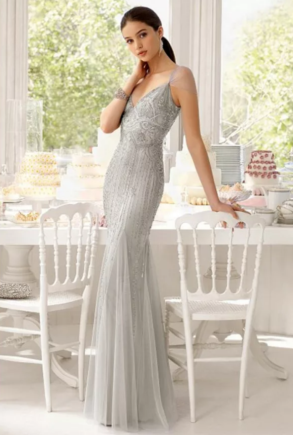 Серебряное свадебное платье 2023. Фото 20