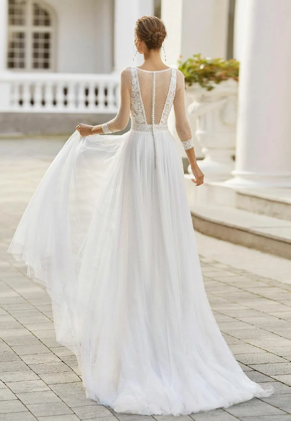 Красивые свадебные платья с открытой спиной. Фото 12