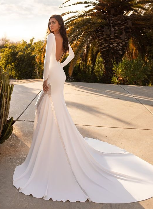Красивые свадебные платья с открытой спиной. Фото 28