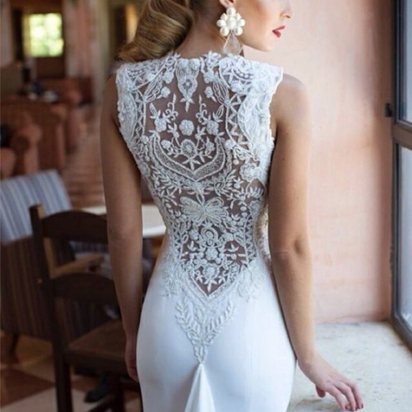 Соблазнительное свадебное платье с открытой спиной. Фото 7