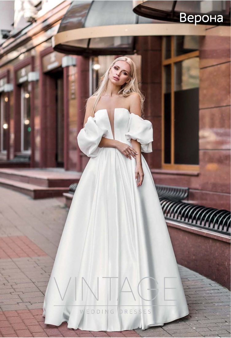 Свадебное платье Верона а-силуэт (принцесса) айвори, фото, коллекция 2019