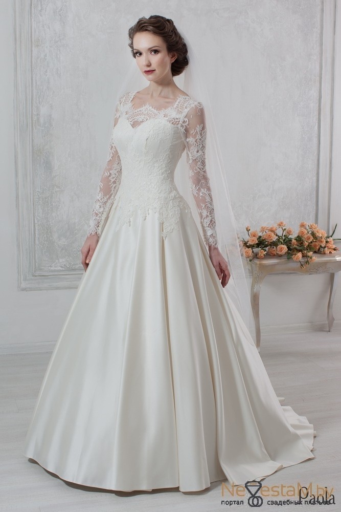 Свадебное платье Paola а-силуэт (принцесса) белое, длинное, фото, коллекция 2019