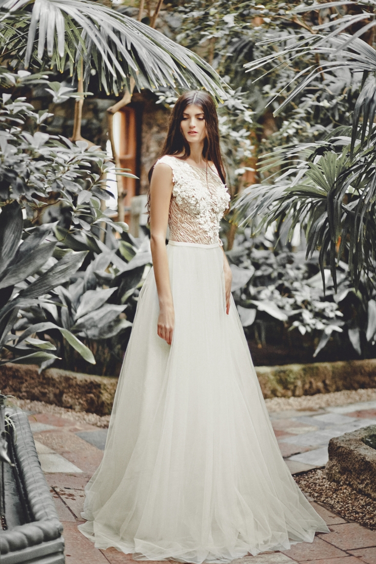 Свадебное платье Надин а-силуэт (принцесса) белое, фото, коллекция 2018