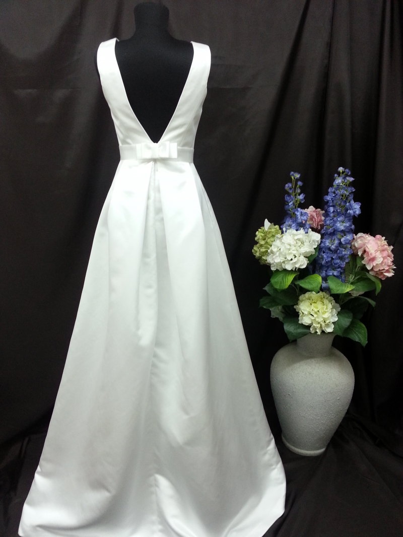 классическое свадебное платье а-силуэт (принцесса) айвори, закрытое, фото, коллекция 2014