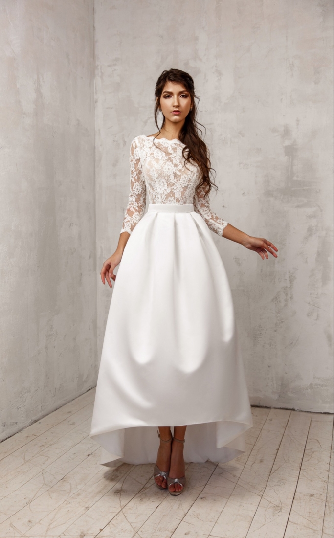 Свадебное платье Лолита а-силуэт (принцесса) айвори, фото, коллекция 2021