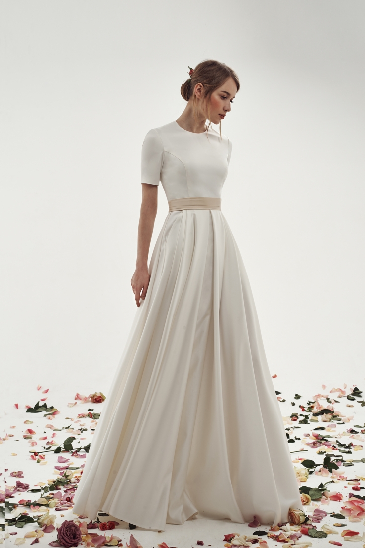 Свадебное платье Дебби а-силуэт (принцесса) белое, длинное, фото, коллекция 2015