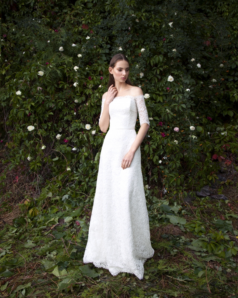 Свадебное платье Кейт а-силуэт (принцесса) белое, фото, коллекция 2016