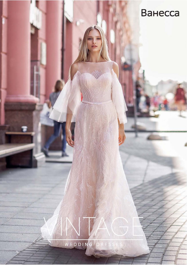Свадебное платье Ванесса а-силуэт (принцесса) айвори, фото, коллекция 2019