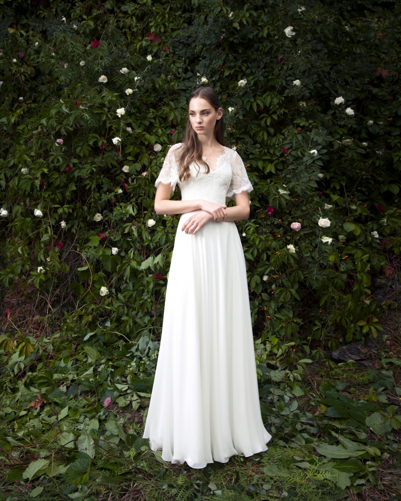 Свадебное платье Хайди а-силуэт (принцесса) белое, длинное, фото, коллекция 2016