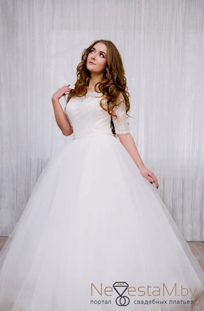 Пышное свадебное платье  размер 42-44-46 а-силуэт (принцесса) пудровое, из фатина, закрытое, длинное, в пол, пышное, подходит беременным, фото, коллекция 2023