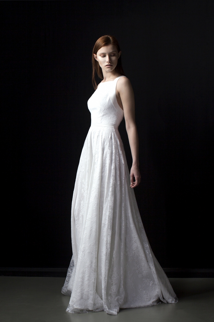 Свадебное платье Селби а-силуэт (принцесса) белое, длинное, фото, коллекция 2017