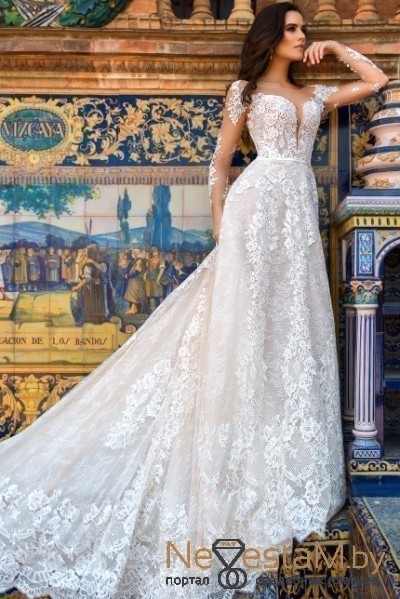 Свадебное платье Marlen а-силуэт (принцесса) белое, фото, коллекция 2017