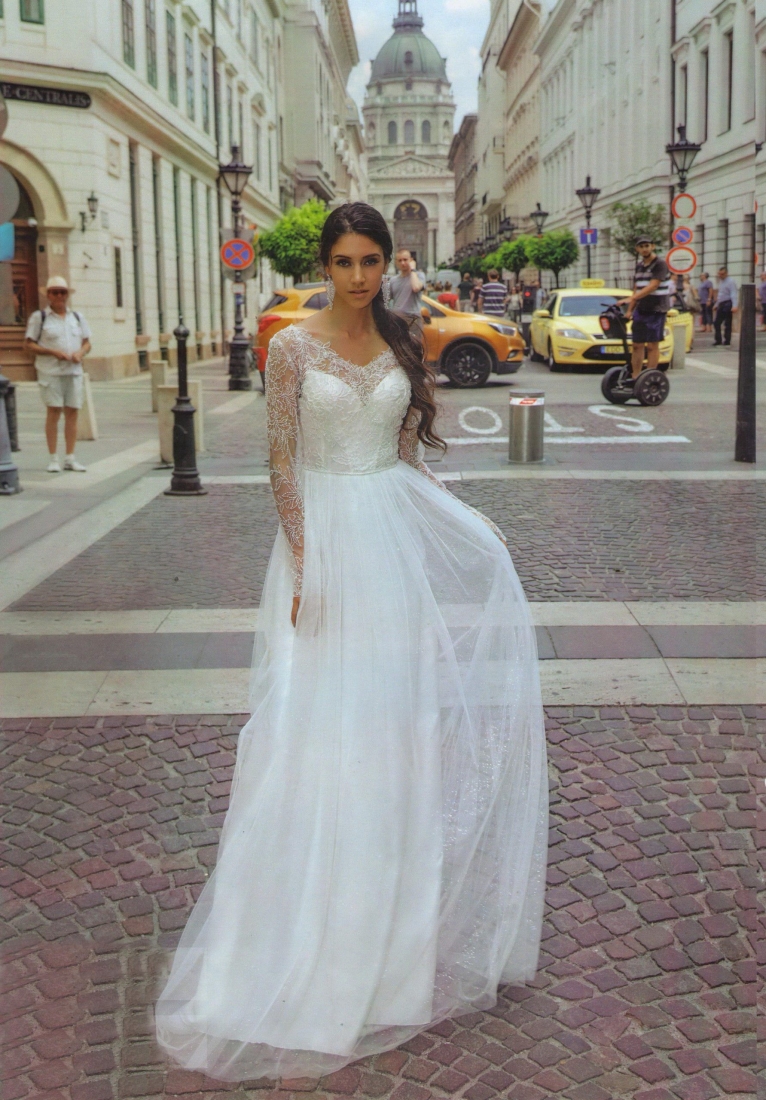 Свадебное платье 2010 а-силуэт (принцесса) айвори, закрытое, длинное, большого размера, фото, коллекция 2020