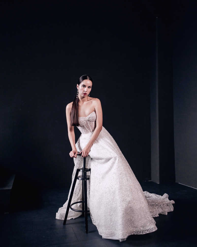 Свадебное платье Спаркл  а-силуэт (принцесса) айвори, длинное, в пол, пышное, подходит беременным, фото, коллекция 2023