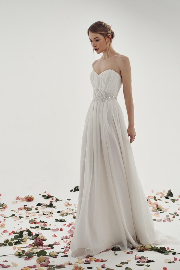Свадебное платье Джули а-силуэт (принцесса) белое, длинное, фото, коллекция 2015