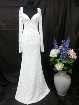 кружевное свадебное платье с длинными рукавами купить в Минске