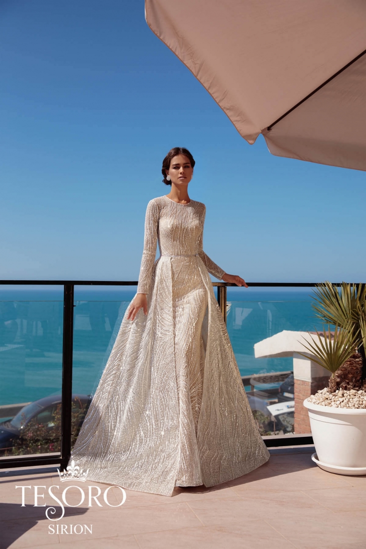 Свадебное платье Sirion годе (русалка) айвори, длинное, фото, коллекция 2019