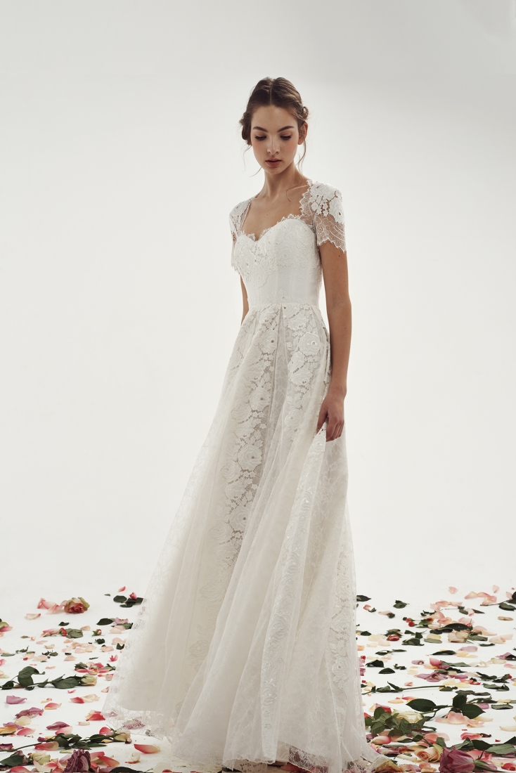 Свадебное платье Джейд а-силуэт (принцесса) белое, фото, коллекция 2015