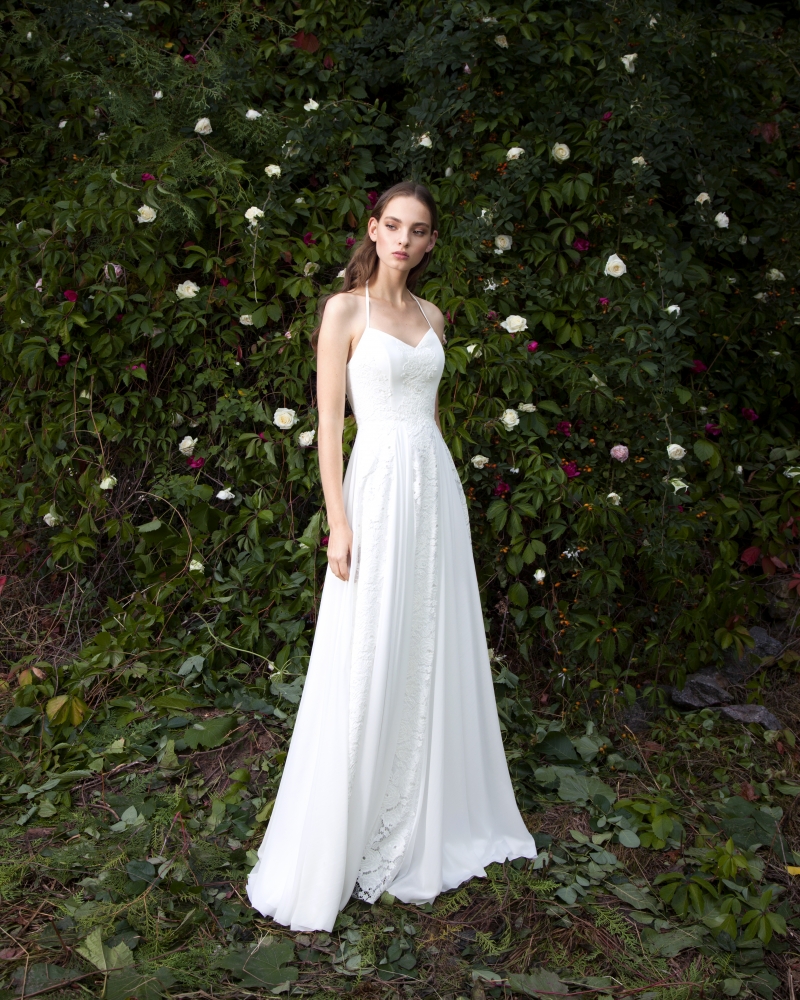 Свадебное платье Исси а-силуэт (принцесса) белое, длинное, фото, коллекция 2016