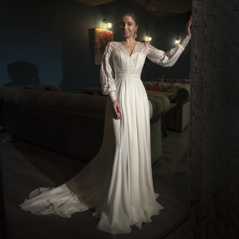 Свадебное платье Venera прямое айвори, подходит беременным, большого размера, фото, коллекция 2021