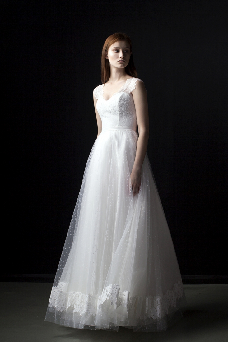 Свадебное платье Тресси а-силуэт (принцесса) белое, длинное, фото, коллекция 2017