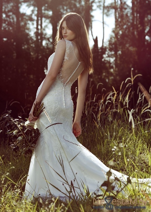 Свадебное платье «Corazon» Mia Solano годе (русалка) айвори, закрытое, длинное, фото, коллекция 2020