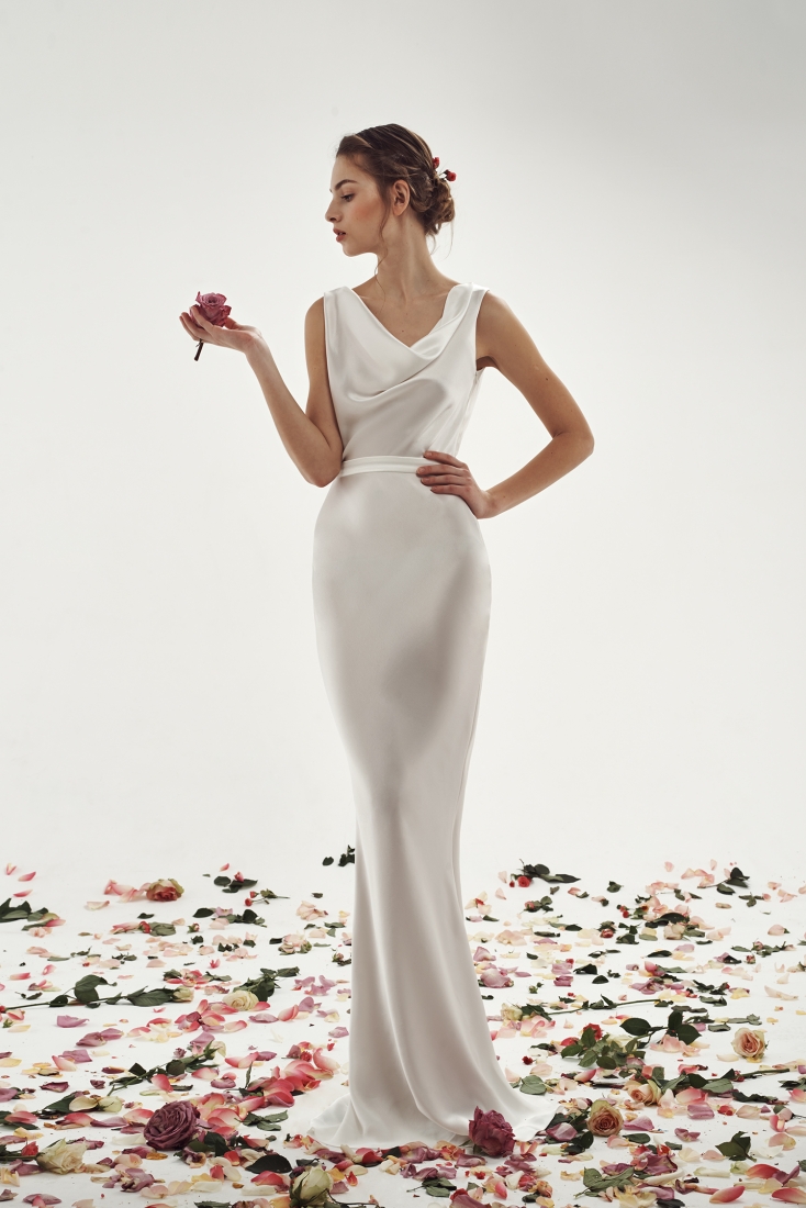 Свадебное платье Джиллиан годе (русалка) белое, фото, коллекция 2015
