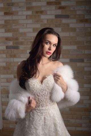 Свадебное платье Cвадебная накидка из меха песца купить в Минске