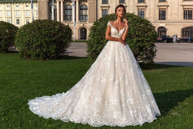 Свадебное платье Steffani бальное (пышное) белое, пышное, фото, коллекция 2018