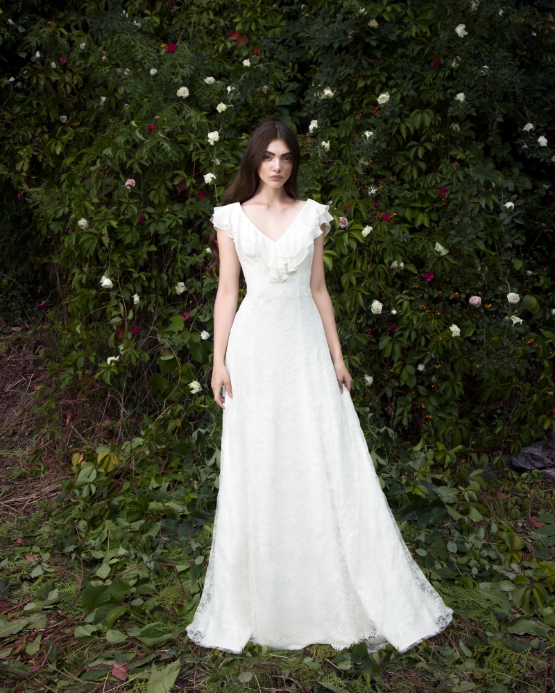 Свадебное платье Элисон а-силуэт (принцесса) белое, длинное, фото, коллекция 2016